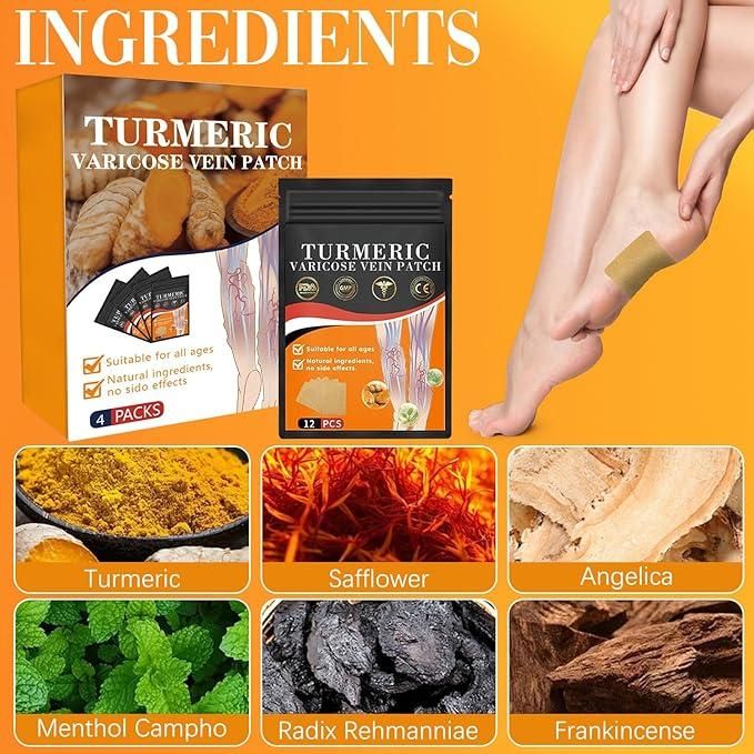 Turmeric Vericose Vein Patch (Pack of 8) 40%off